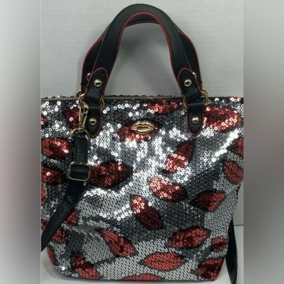 Juicy Couture Sequin Tote Bag with Red Lips 💋